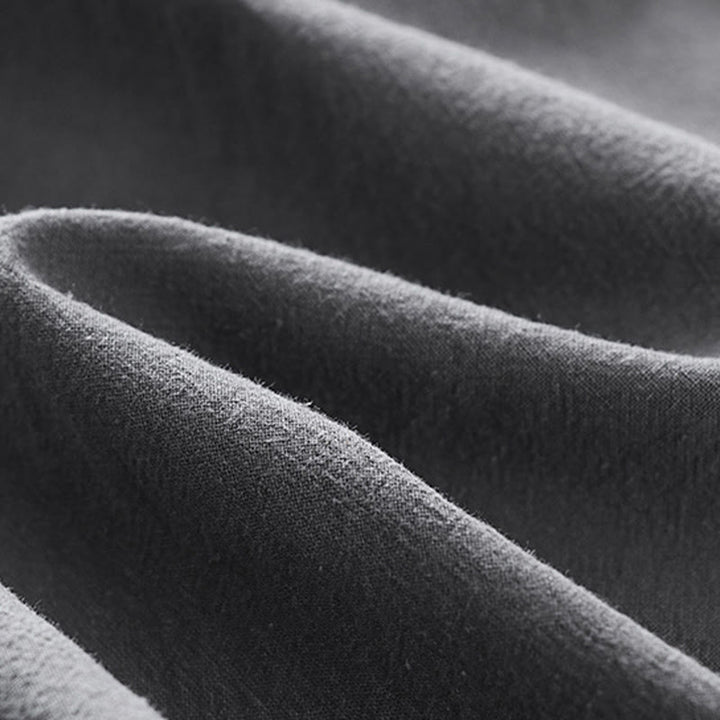 Buddha Stones Summer Plain Straight Leg Men's Cotton Linen Ankle-Length Pants With Pockets - image 8