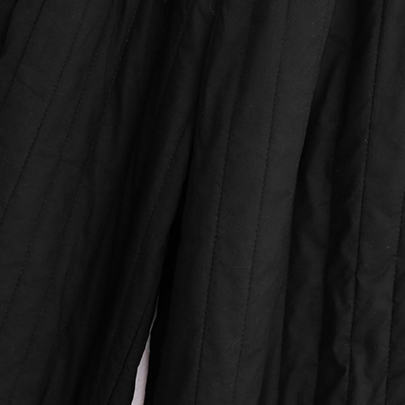 Buddha Stones Winter Plain Color Blocking Design Cotton Women's Harem Pants With Pockets - image 13