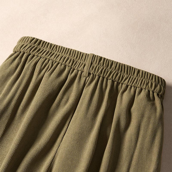 Buddha Stones Commute Fall Corduroy Women's Harem High Waist Pants With Pockets - image 3