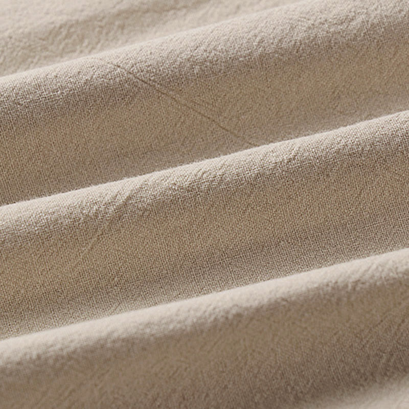 Buddha Stones Spring Fall Solid Color Drawstring Men's Ankle-Length Harem Pants With Pockets - image 11