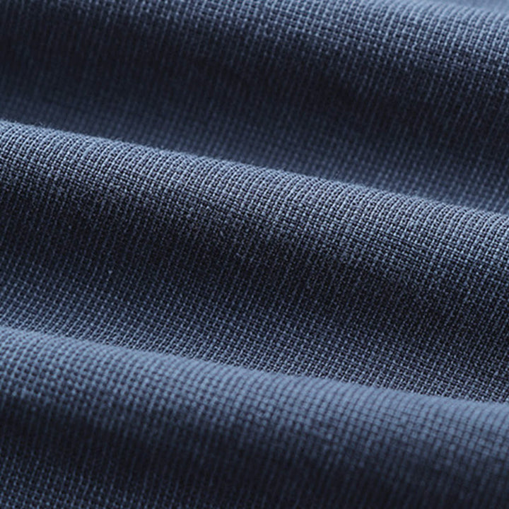 Buddha Stones Simple Solid Color Half Buttons Men's Long Sleeve Cotton Shirt - image 6