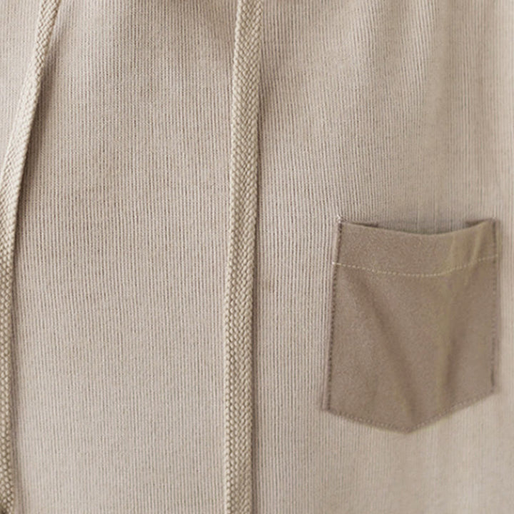 Buddha Stones Fall Solid Color Decorative Pocket Cotton Long Sleeve Women's Hoodie - image 37