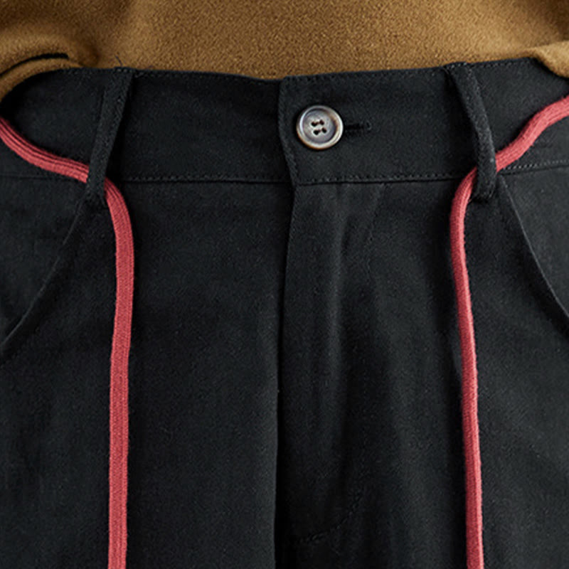 Buddha Stones Plain Cotton Casual Women's 7-8 Length Pants With Pockets - image 17