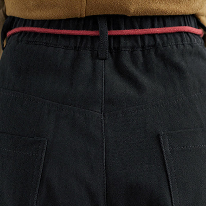 Buddha Stones Plain Cotton Casual Women's 7-8 Length Pants With Pockets - image 16