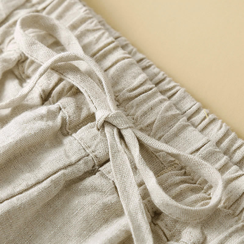 Buddha Stones Commute Women's Plain Harem Capri Cotton Pants With Pockets - image 14