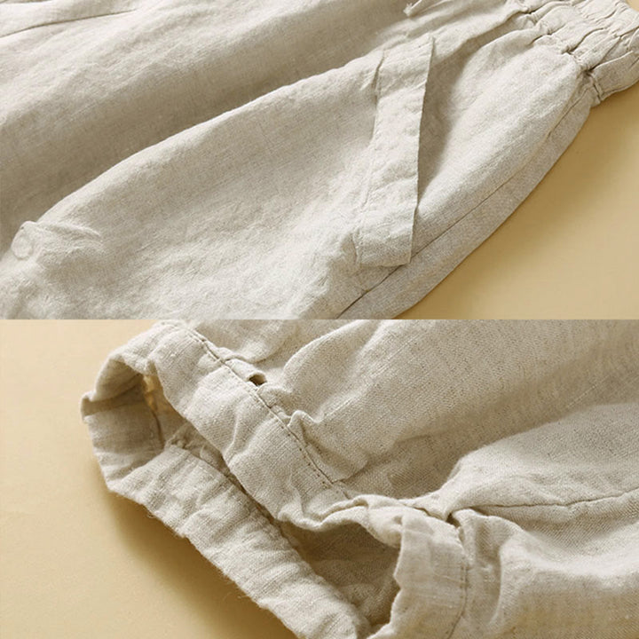 Buddha Stones Commute Women's Plain Harem Capri Cotton Pants With Pockets - image 17