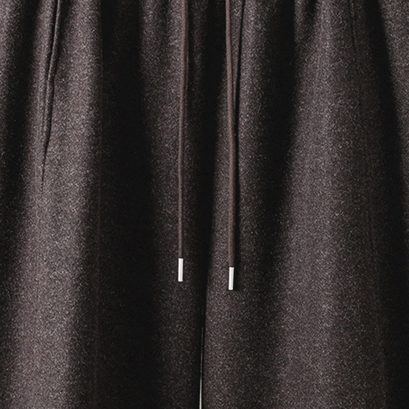 Buddha Stones Plain Cotton Lace-Up Design Thick Women's Pants With Pockets - image 20