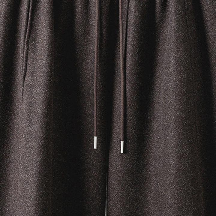 Buddha Stones Plain Cotton Lace-Up Design Thick Women's Pants With Pockets - image 20