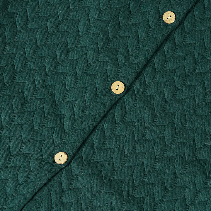 Buddha Stones Fall Wheat Ear Pattern Mid-length Design Women's Long Sleeve Hooded Coat With Pockets - image 10