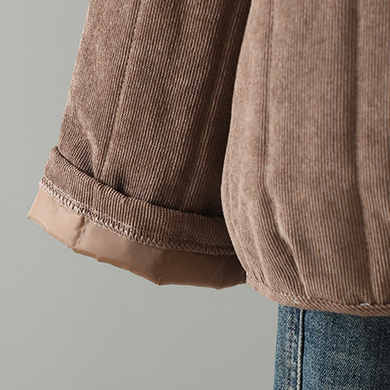 Buddha Stones Simple Plain Frog-Button Women's Cotton Long Sleeve Jacket - image 7