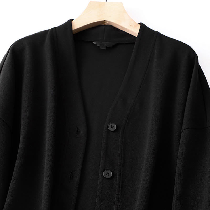 Buddha Stones Plain Buttons Women's Cotton Long Sleeve Jacket - image 11