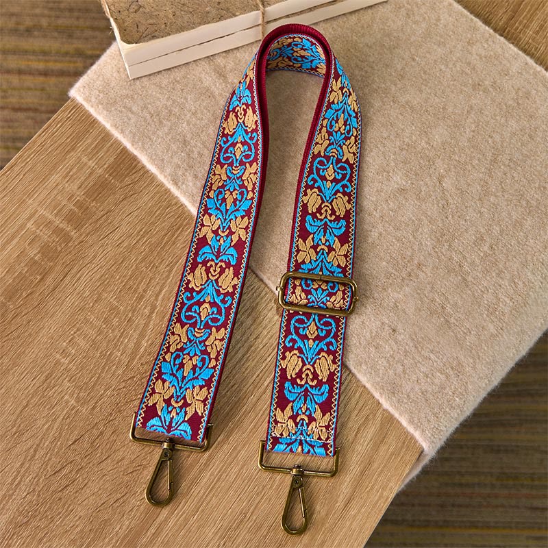 Buddha Stones Bohemian Flower Geometric Embroidery Adjustable Handbags Crossbody Shoulder Bag Purse Straps Replacement - image 12