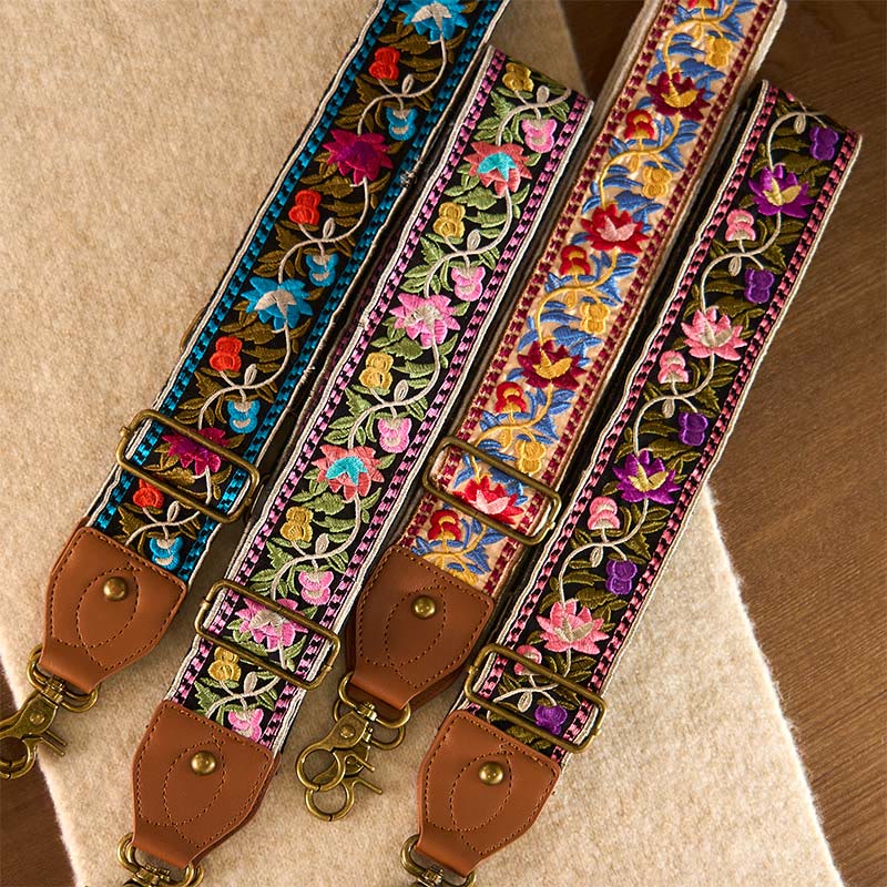 Buddha Stones Bohemian Flower Vine Geometric Embroidery Adjustable Handbags Crossbody Shoulder Bag Purse Straps Replacement - image 28