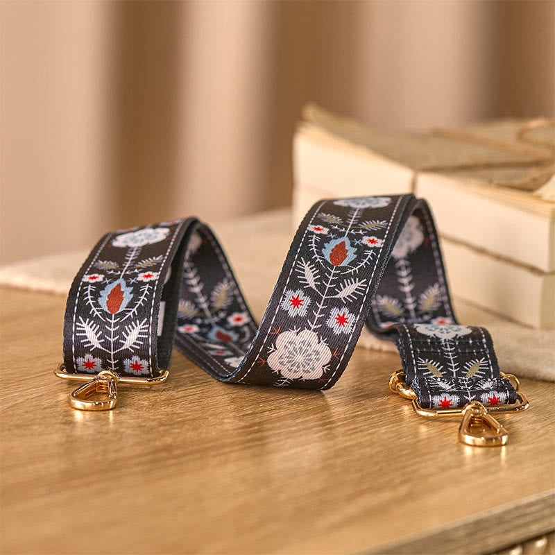 Buddha Stones Boho Flowers Leaves Geometric Jacquard Adjustable Handbags Crossbody Shoulder Bag Straps Replacement - image 2