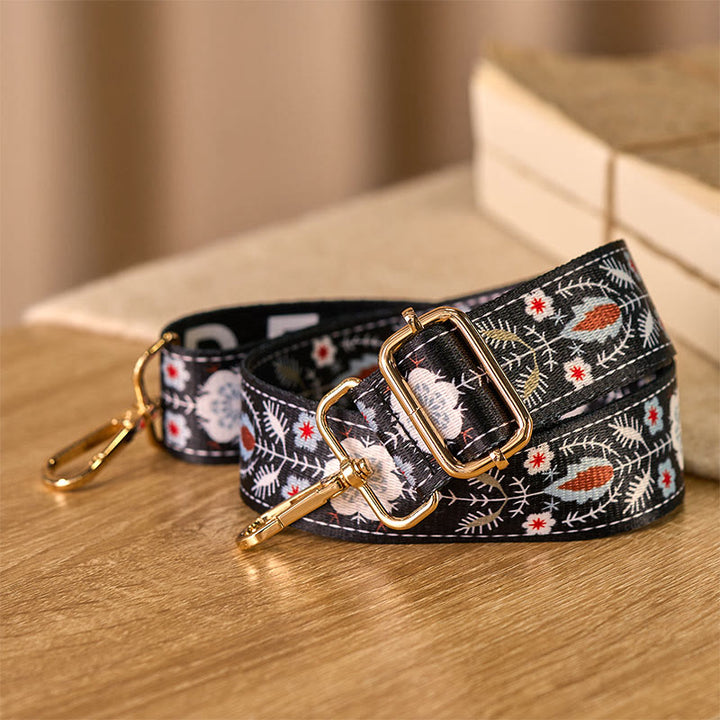 Buddha Stones Boho Flowers Leaves Geometric Jacquard Adjustable Handbags Crossbody Shoulder Bag Straps Replacement - image 3