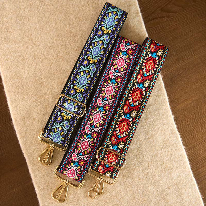 Buddha Stones Bohemian Flower Geometric Stripes Embroidery Adjustable Handbags Crossbody Shoulder Bag Purse Straps Replacement - image 28