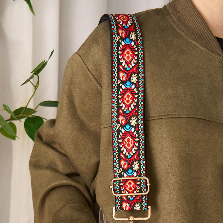 Buddha Stones Bohemian Flower Geometric Stripes Embroidery Adjustable Handbags Crossbody Shoulder Bag Purse Straps Replacement - image 23