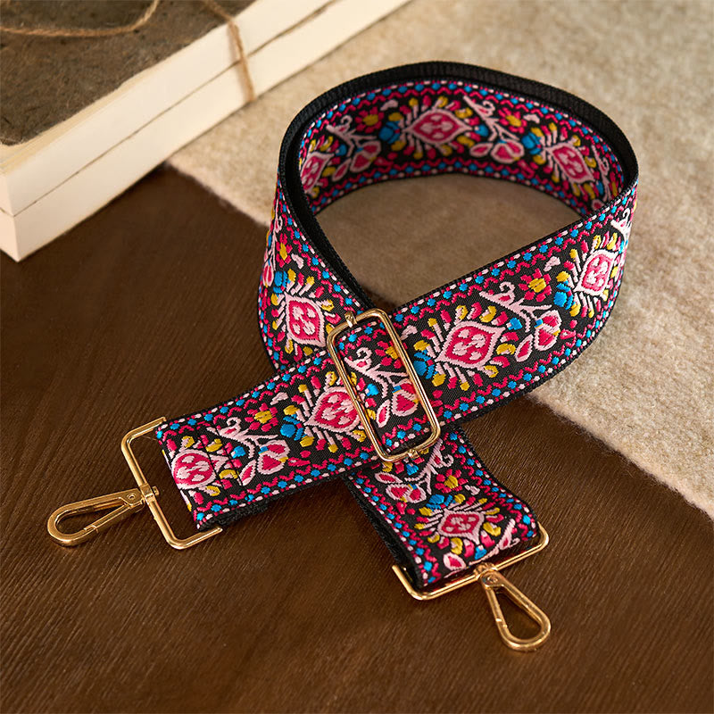 Buddha Stones Bohemian Flower Geometric Stripes Embroidery Adjustable Handbags Crossbody Shoulder Bag Purse Straps Replacement - image 10