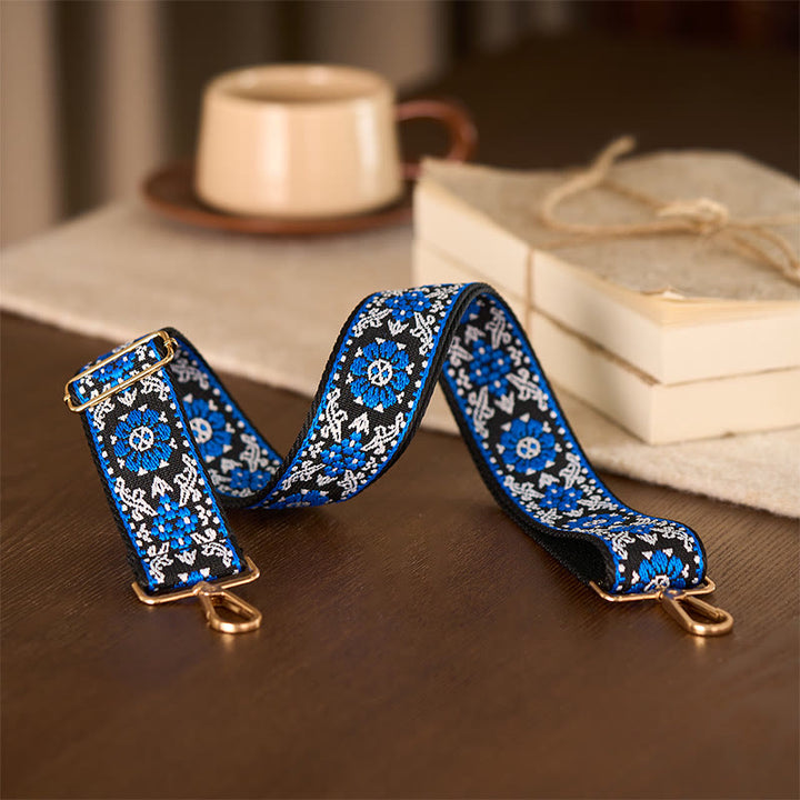 Buddha Stones Bohemian Round Flower Geometric Embroidery Adjustable Handbags Crossbody Shoulder Bag Purse Straps Replacement - image 12