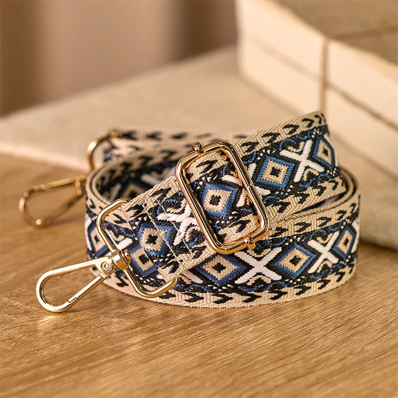 Buddha Stones Boho Rhombus Stripe Geometric Jacquard Adjustable Handbags Crossbody Shoulder Bag Straps Replacement - image 3