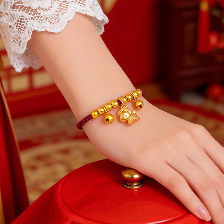 Buddha Stones Year Of The Horse Multiple Horse Styles Rope Luck Strength Adjustable Bracelet - image 2