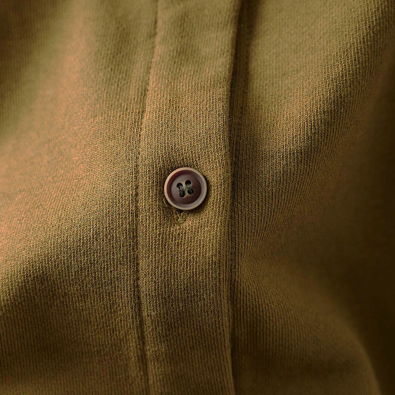 Buddha Stones Fall Solid Button Down Crew Neck Long Sleeve Women's Cotton Shirt - image 4