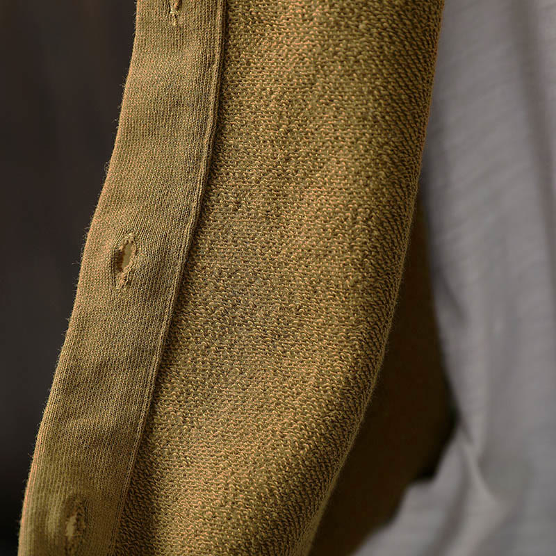 Buddha Stones Fall Solid Button Down Crew Neck Long Sleeve Women's Cotton Shirt - image 10