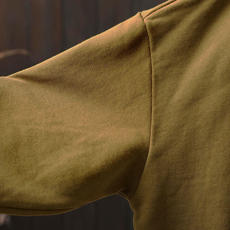 Buddha Stones Fall Solid Button Down Crew Neck Long Sleeve Women's Cotton Shirt - image 15