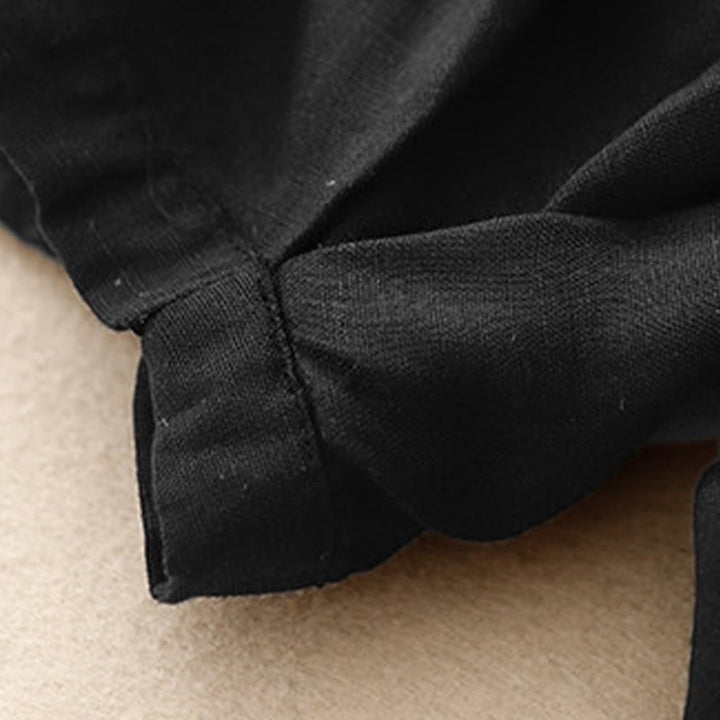 Buddha Stones Summer Elastic Waist Cotton Women's Capri Cropped Harem Pants With Pockets - image 16