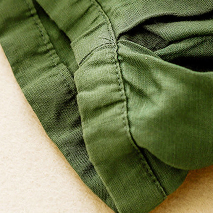 Buddha Stones Summer Elastic Waist Cotton Women's Capri Cropped Harem Pants With Pockets - image 31