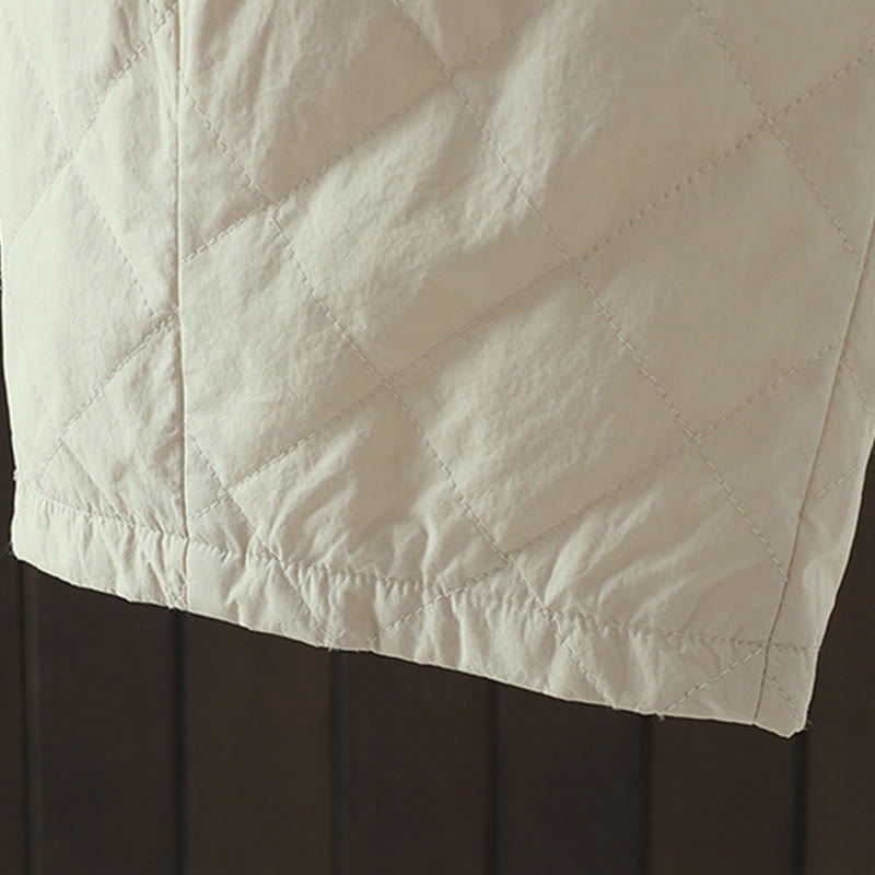 Buddha Stones Rhombus Pattern Cotton Polyester Thick Women's Pants With Pockets - image 9