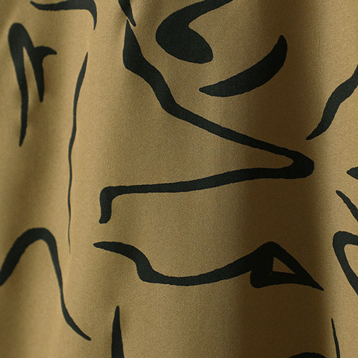 Buddha Stones Spring Fall Stand Collar Line Pattern Long Sleeve Women's Cotton Polyester Shirt  - image 15