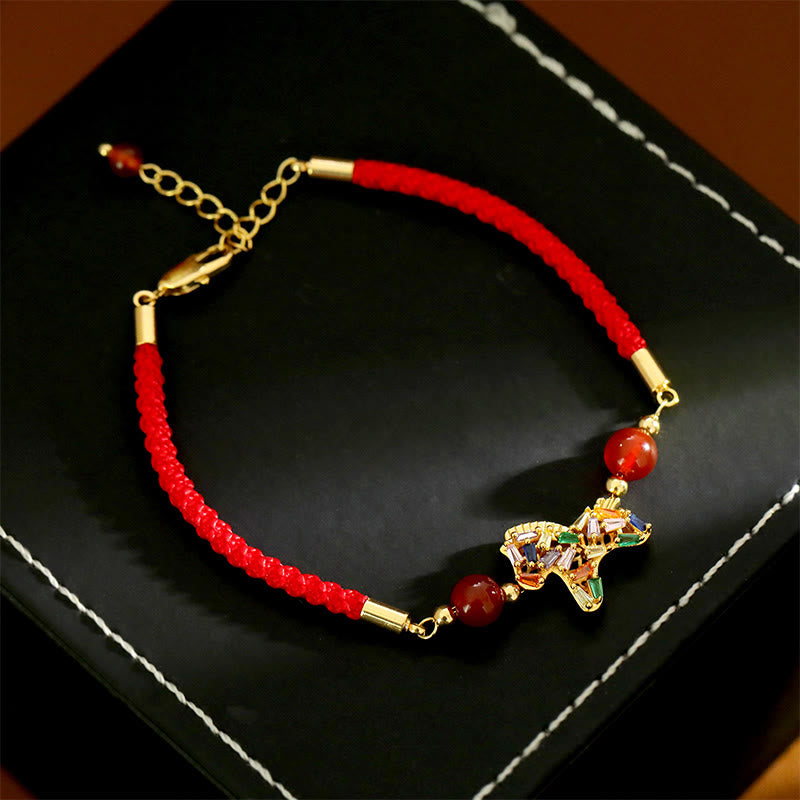 Buddha Stones Year Of The Horse Copper Red Agate Balance Bracelet - image 9