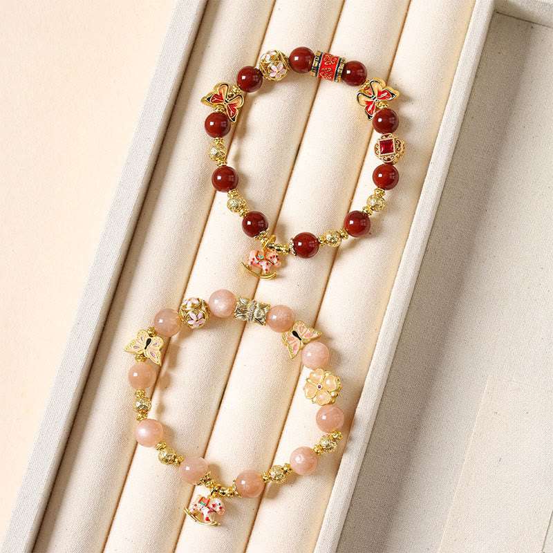 Buddha Stones Year Of The Horse South Red Agate Sun Stone Tourmaline Success Bracelet - image 16