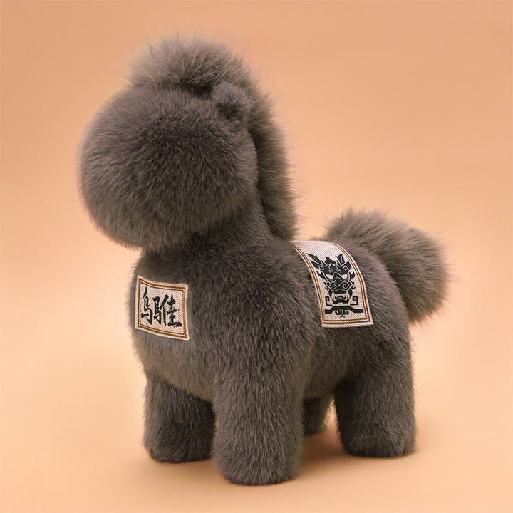 Buddha Stones Year Of The Horse Embroidered Saddle Pad Plush Doll Home Decoration - image 9