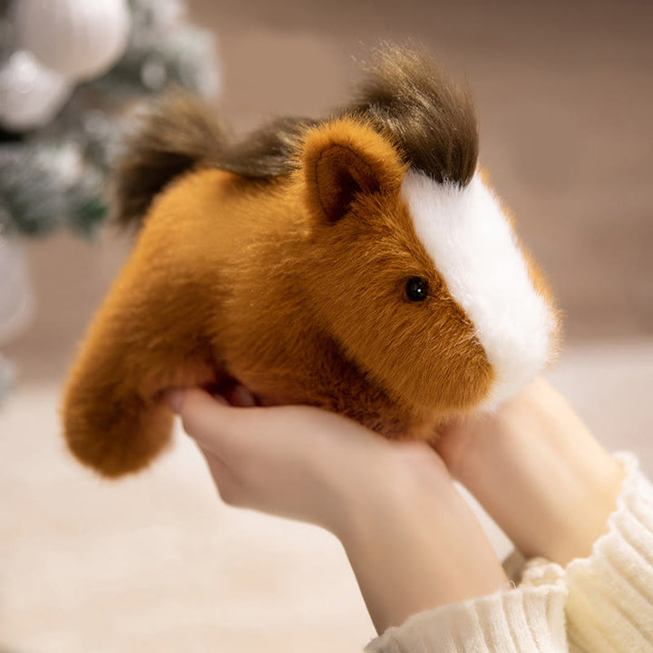 Buddha Stones Year Of The Horse Reclining Pose Design Plush Doll Desk Freedom Decoration - Horse - 18*10*7cm - image 0