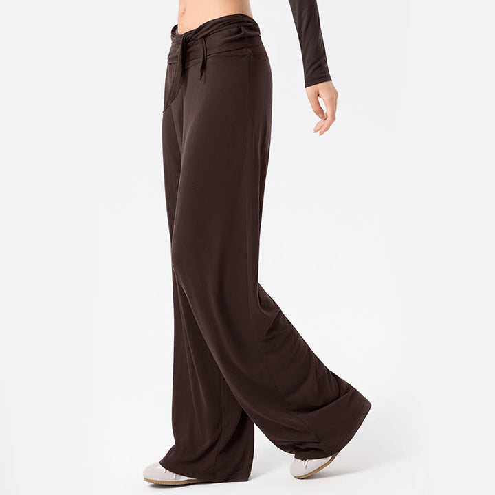 Buddha Stones Casual Lace-up Breathable Sports Women's Wide Leg Pants - image 11