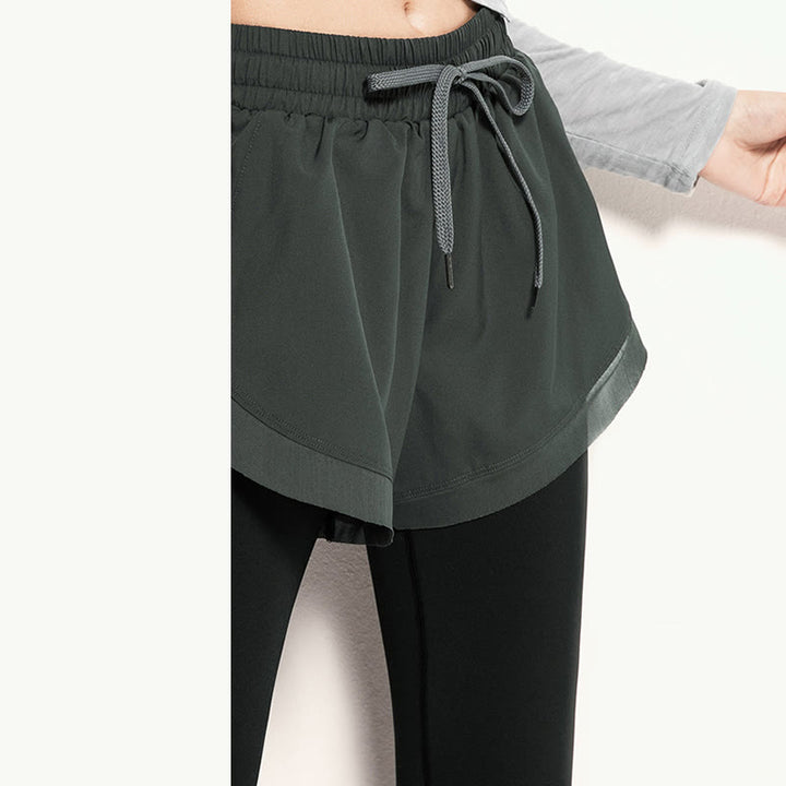 Buddha Stones 2 In 1 Sports Tights Outdoor Fitness Women's Leggings Yoga Pants - image 9