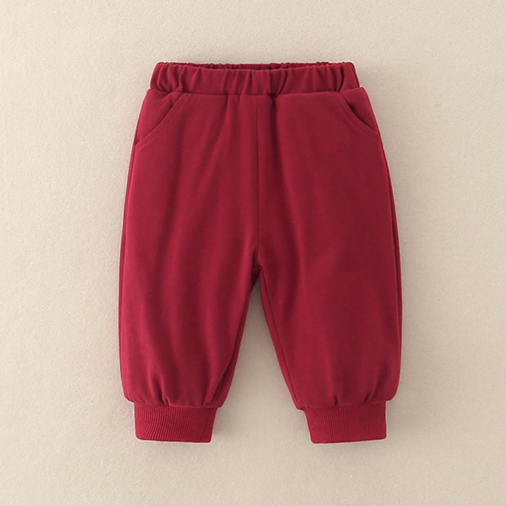 Buddha Stones 2Pcs Winter Rabbit Peach Design Baby Toddler Boy Cotton Long Sleeve Tang Suit Elastic Waist Pants With Pockets Outfit Sets - image 14