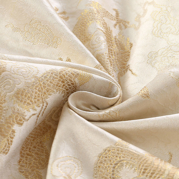 Buddha Stones 2Pcs Winter Cute Dragon Design Baby Boy Cotton Long Sleeve Tang Suit Elastic Waist Pants Outfit Sets - image 7