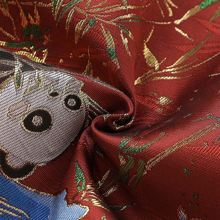 Buddha Stones 2Pcs Winter Cute Panda Bamboo Design Baby Boy Long Sleeve Tang Suit Elastic Waist Pants Outfit Sets - image 5