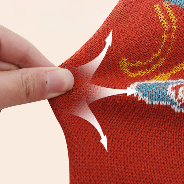 Buddha Stones Fall Winter Red Panda Pattern Baby Boy Girl Cotton Long Sleeve Knitted One-pieces Rompers - image 6