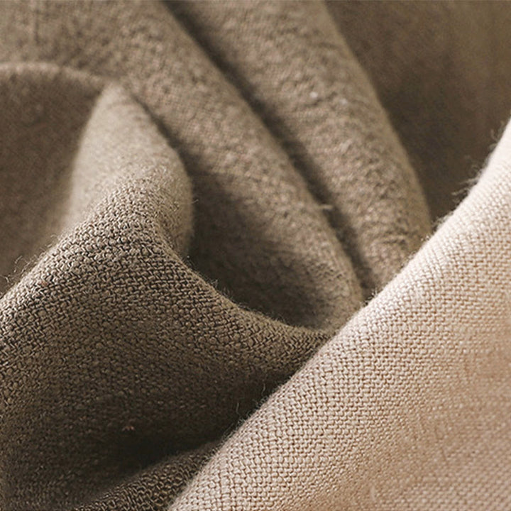 Buddha Stones Retro Lace-up Frog-Button Design Women's Three Quarter Sleeve Cotton Linen Shirt - image 20