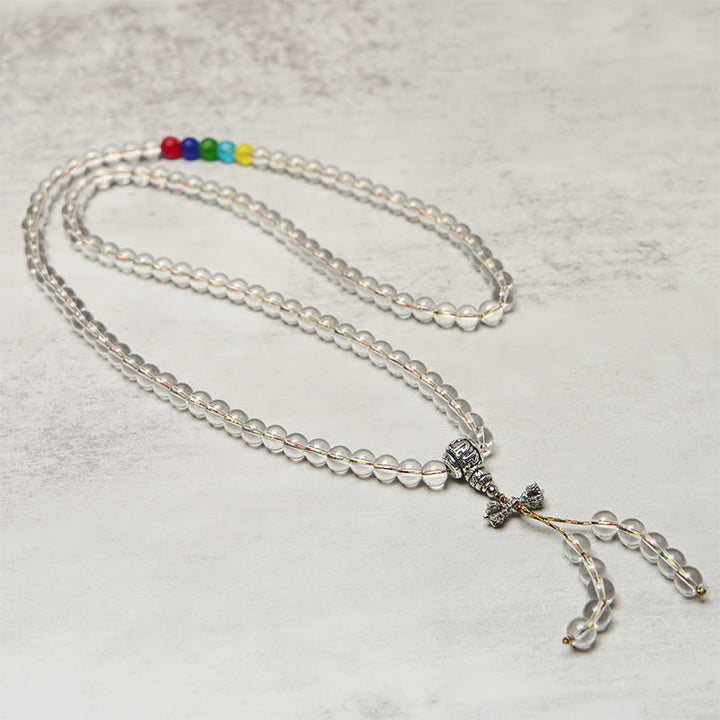 Buddha Stones Vajra Charm Liuli 108 Beads Spiritual Power Strength Mala - image 2