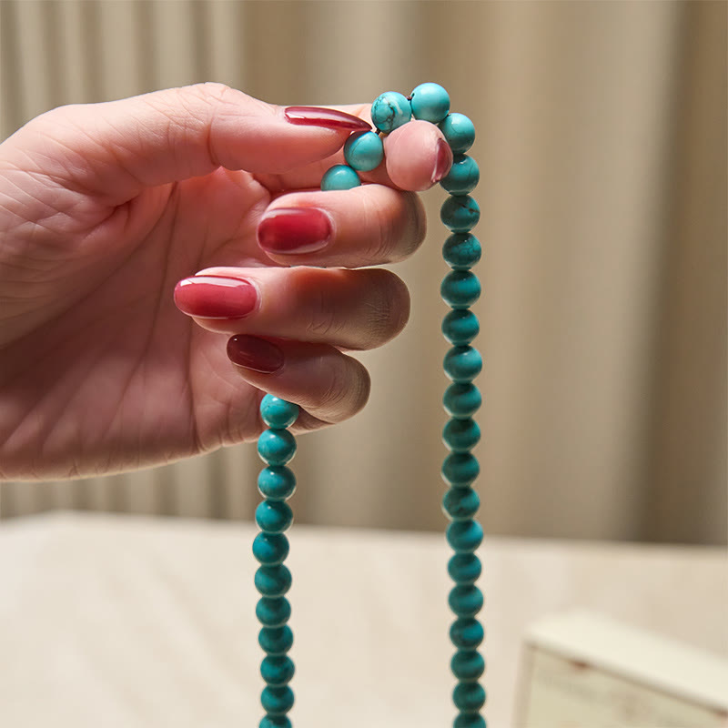 Buddha Stones 108 Beads Turquoise Wisdom Balance Mala - image 5