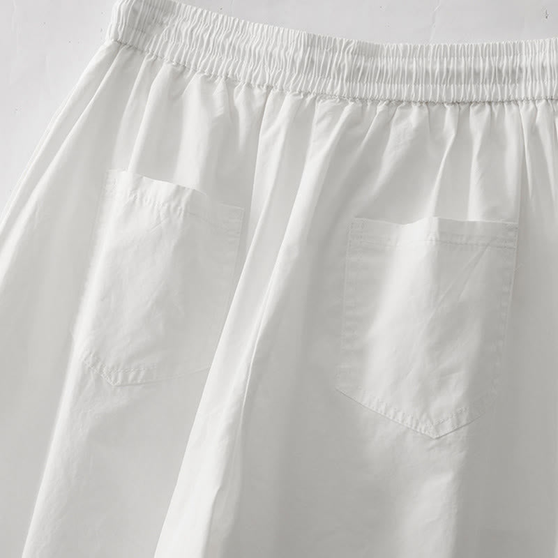 Buddha Stones Plain High Waist Pleats Design Women's Harem Pants With Pockets - image 10