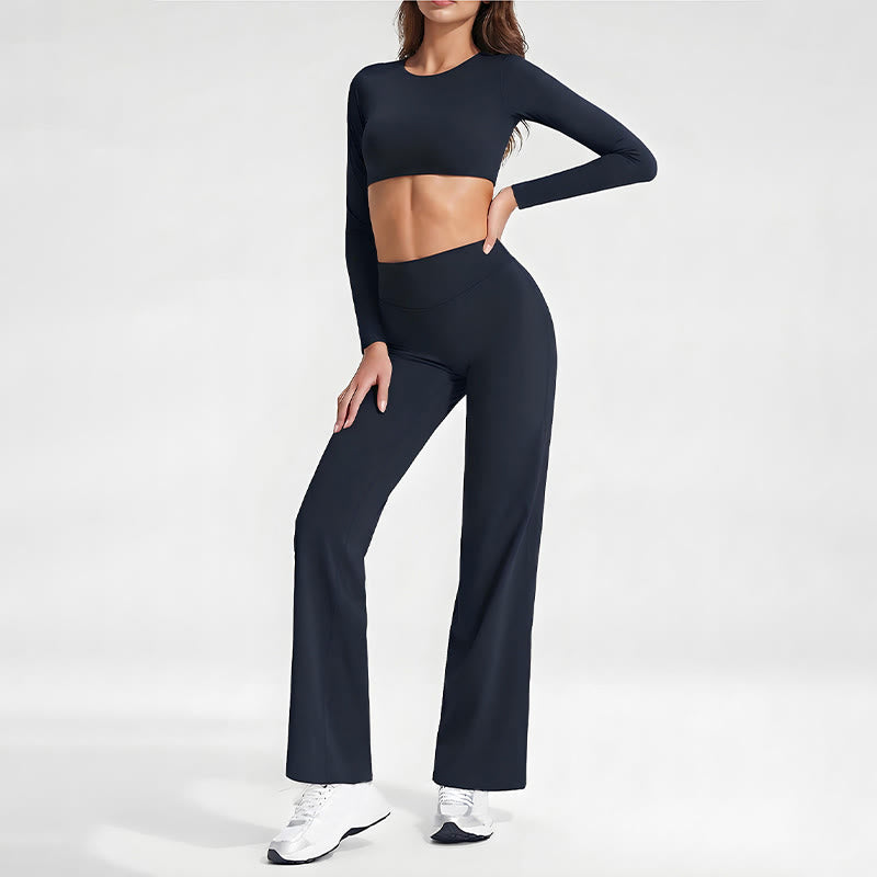 Buddha Stones Long Sleeve Backless Bra Sports Fitness Yoga Women's Tank Top - image 6