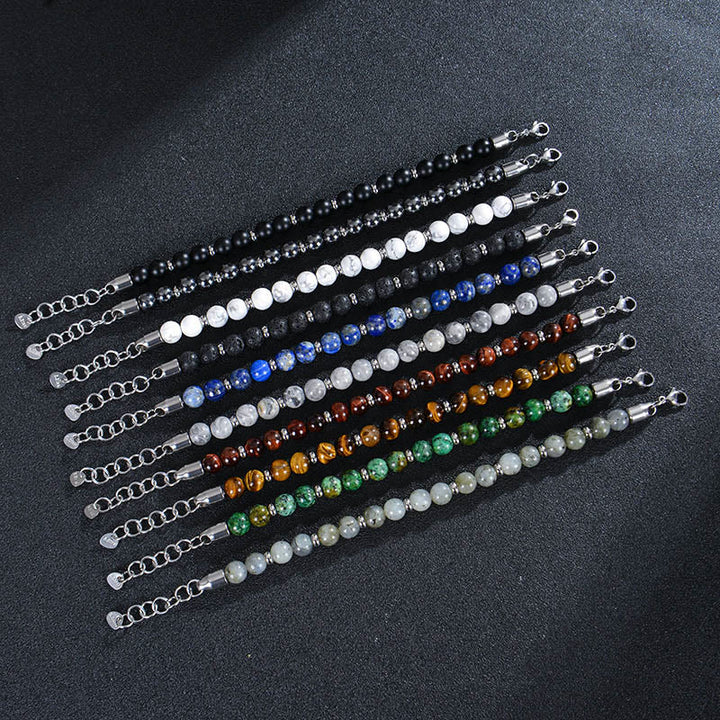 Buddha Stones Tiger Eye Various Natural Stone Beads Protection Bracelet - image 25