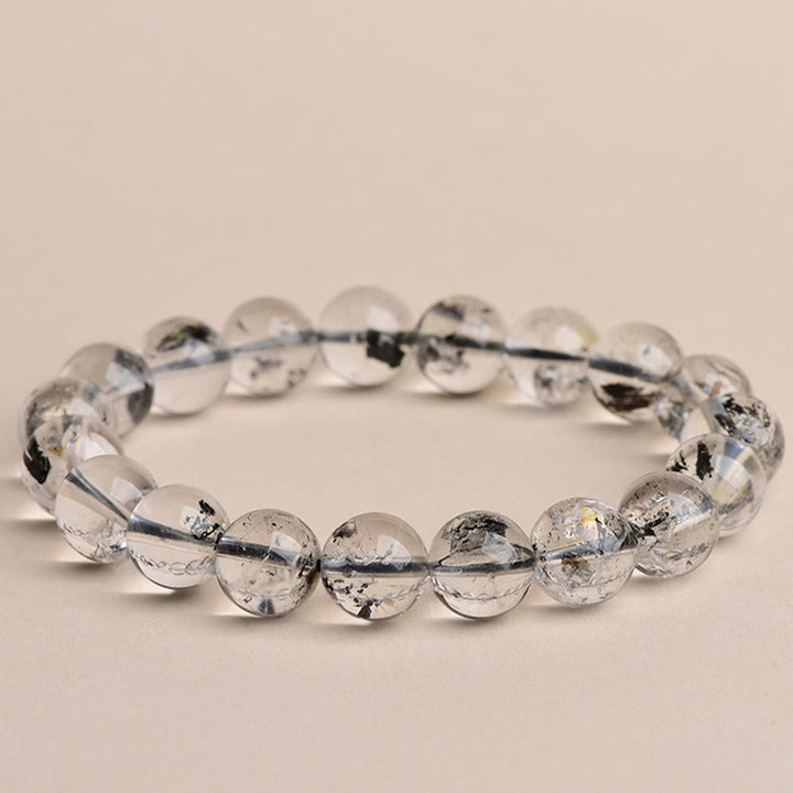 Buddha Stones Herkimer Diamond Protection Meditation Bracelet - 6A Grade Herkimer Diamond - 14-14.8mm - image 7