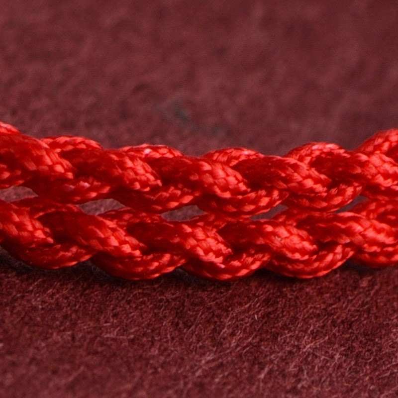 Buddha Stones Gourd Peach Wood Rope Adjustable Wealth Luck Bracelet - image 8